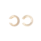 Heaven ear cuff set with pave and polished cuffs, no piercing