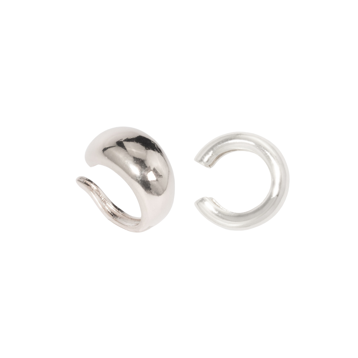 Hope ear cuff set: two smooth sculptural ear cuffs, no piercing