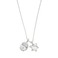 Ella Venetian chain necklace with heart and oval zirconia pendants