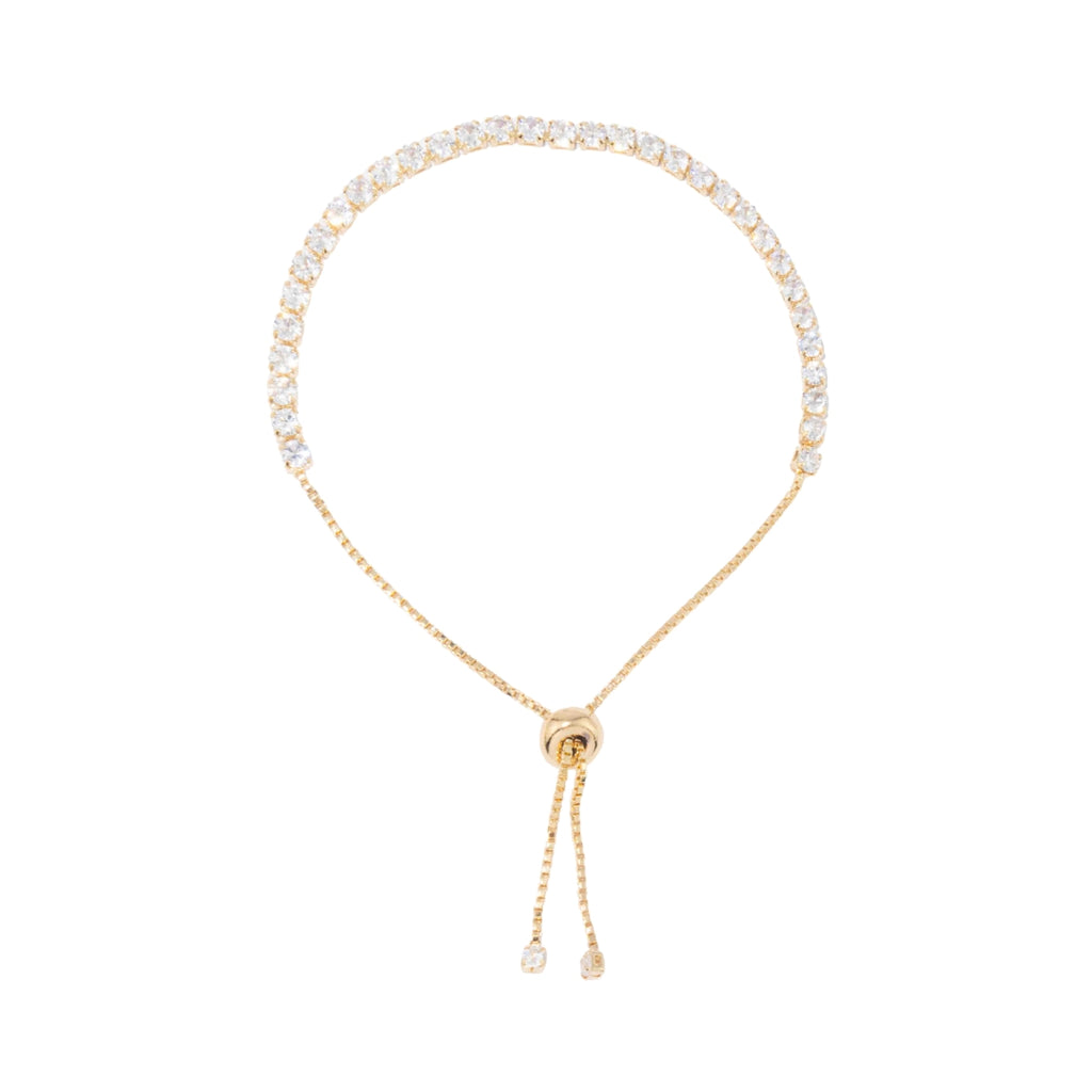 Vogue zirconia bracelet in 18k gold plating