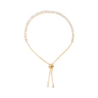 Vogue zirconia bracelet in 18k gold plating