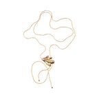 Gaia sculptural statement necklace with drop chains