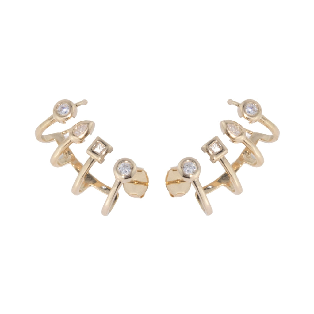 Sienna multi-stone ear climber earrings