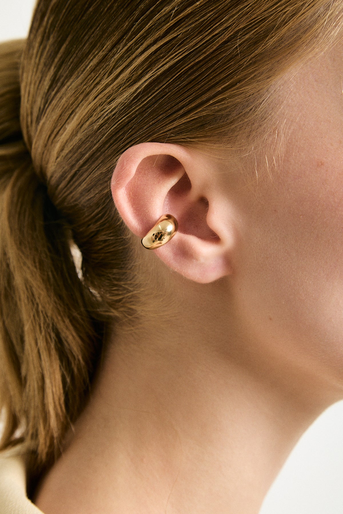 Hope ear cuff set: two smooth sculptural ear cuffs, no piercing, photo 3 of 7