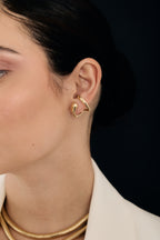 Monaco Sculptural Hoop Earrings