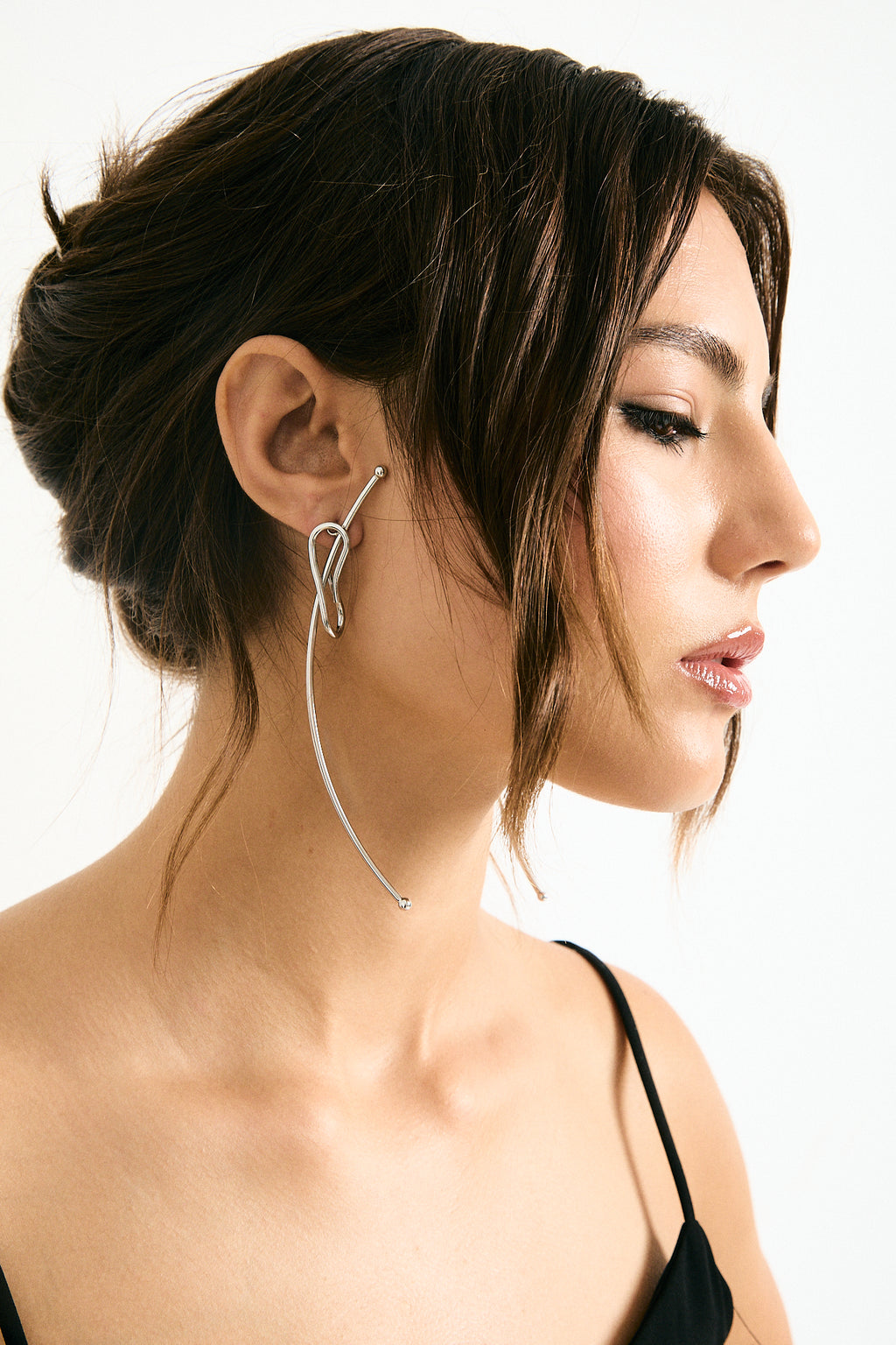 Lauren sculptural earrings with removable long drop, photo 5 of 15