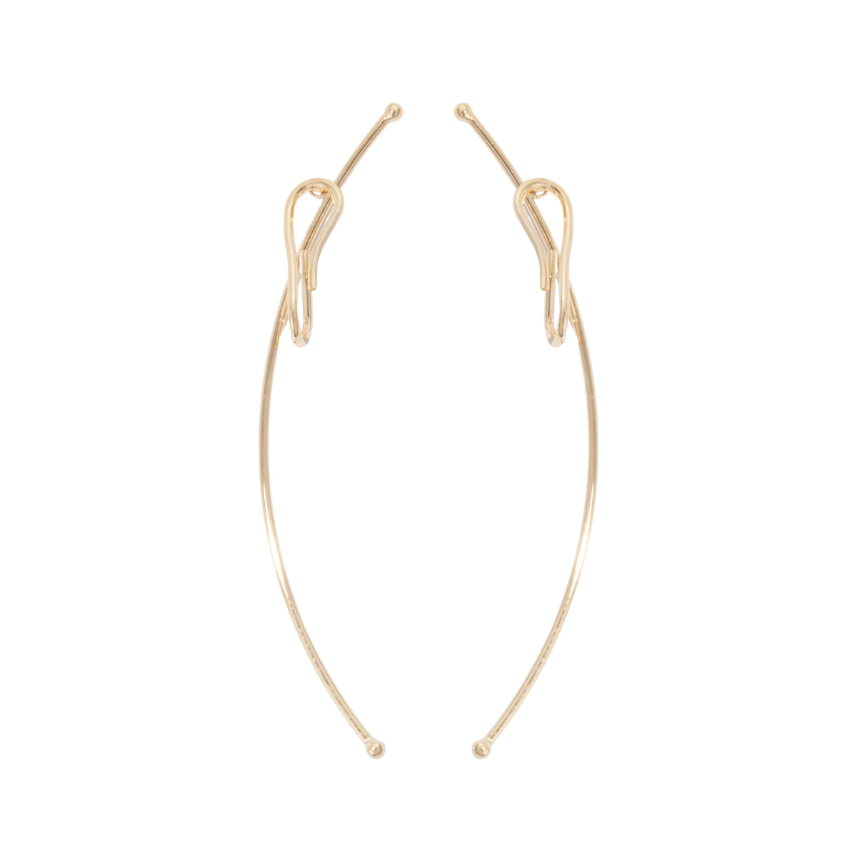 Lauren sculptural earrings with removable long drop