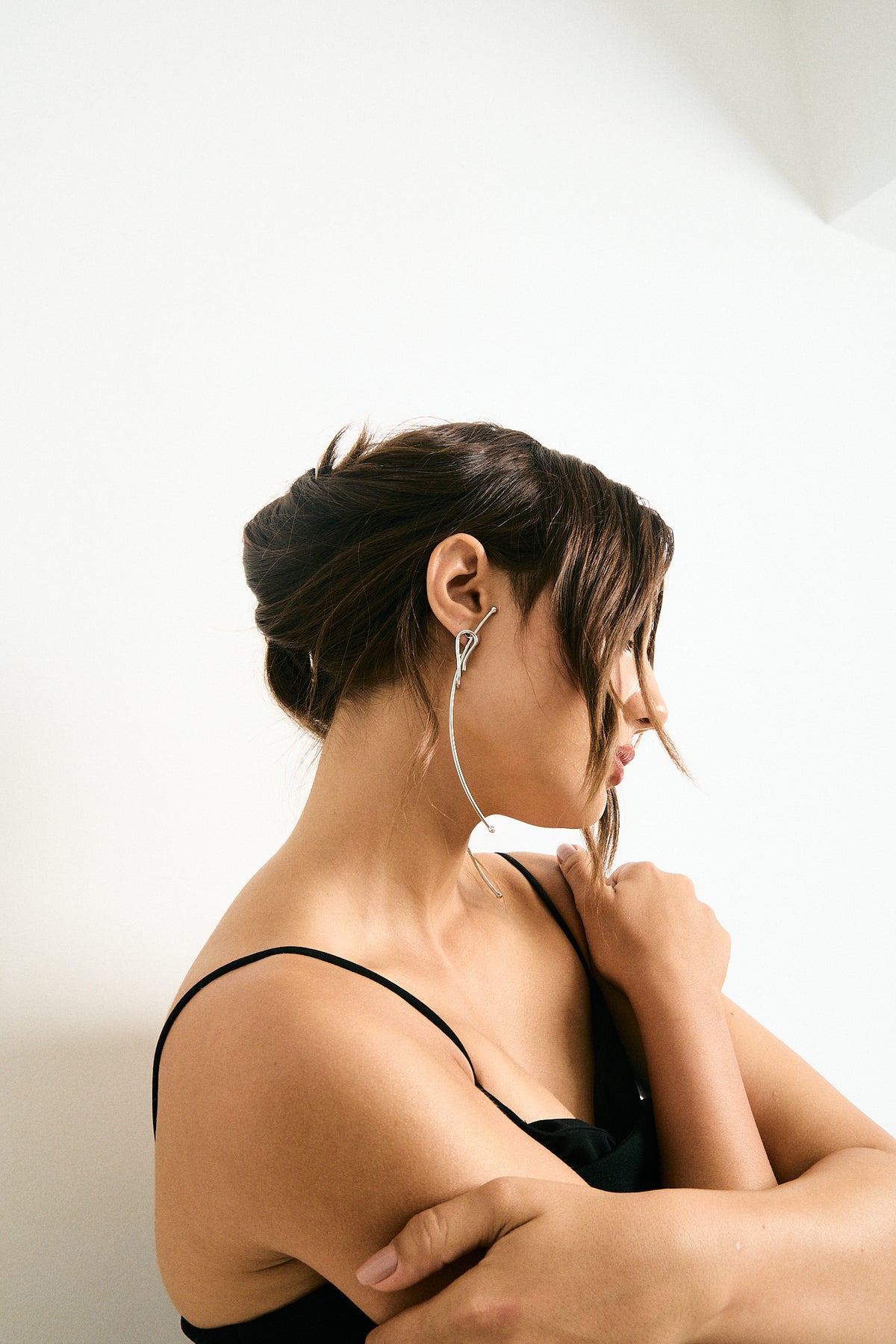 Lauren sculptural earrings with removable long drop, photo 6 of 15
