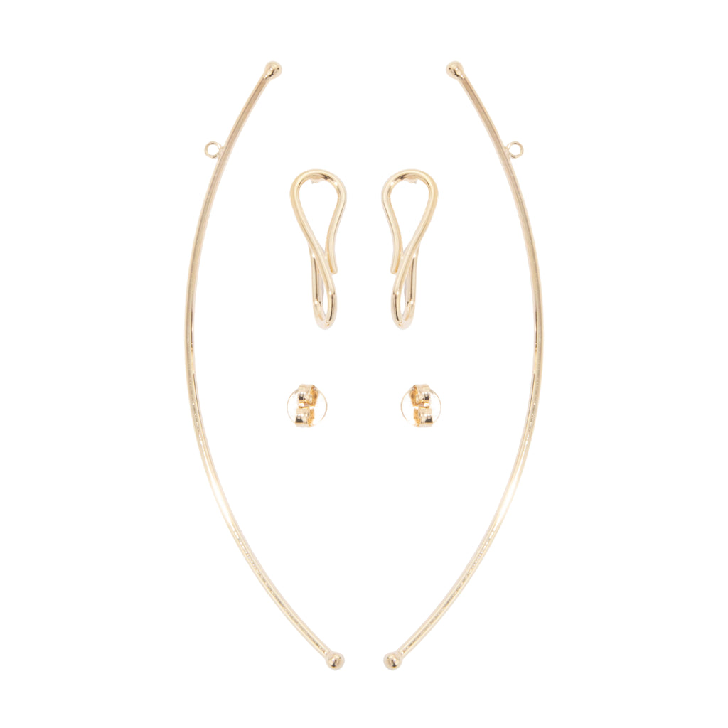 Lauren sculptural earrings with removable long drop, photo 7 of 15