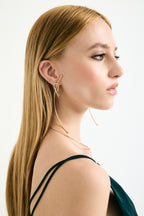 Lauren sculptural earrings with removable long drop, photo 4 of 15