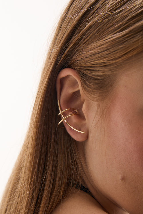 Alice sculptural ear climber earrings, photo 2 of 8