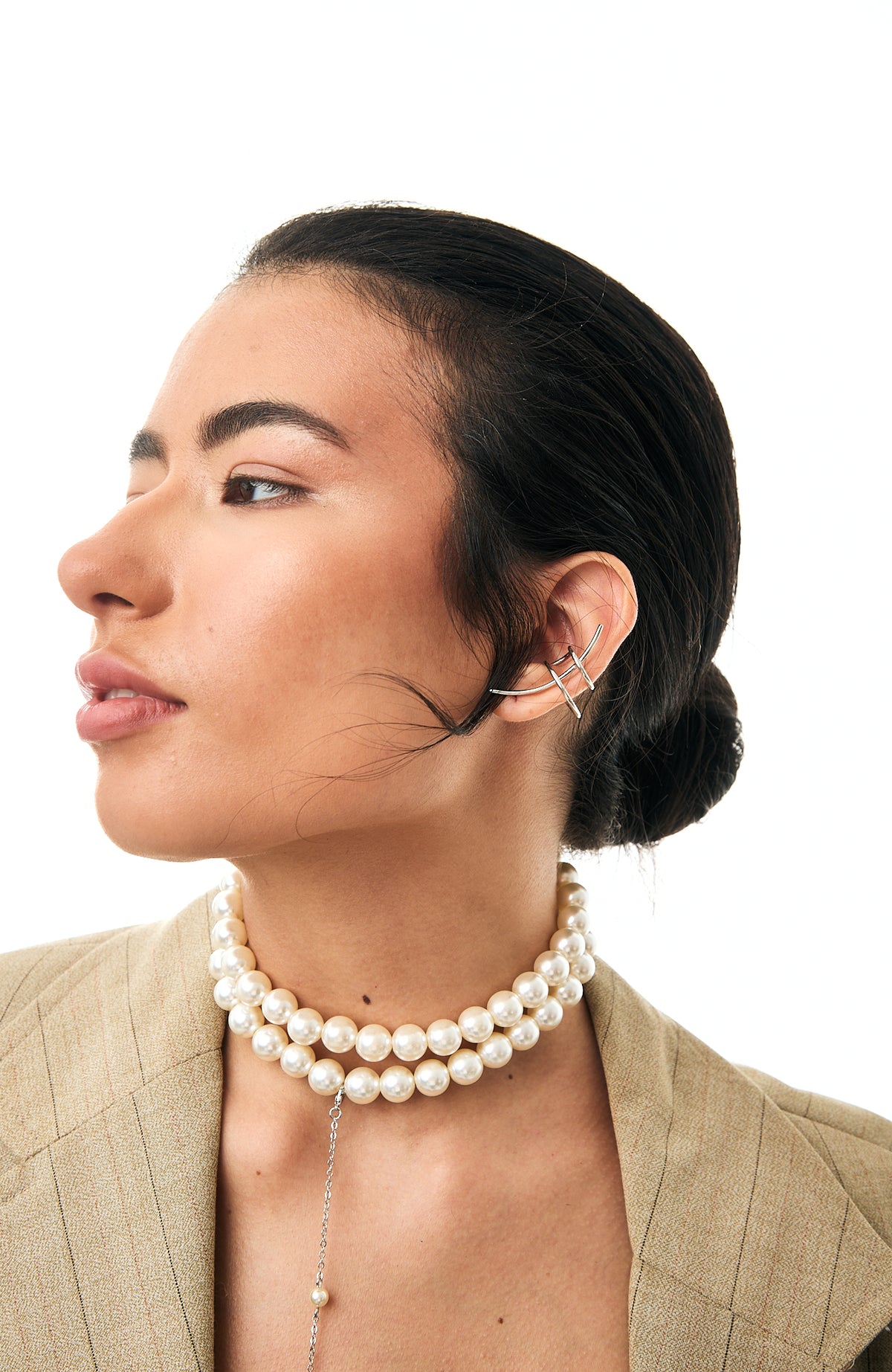 Alice sculptural ear climber earrings, photo 4 of 8