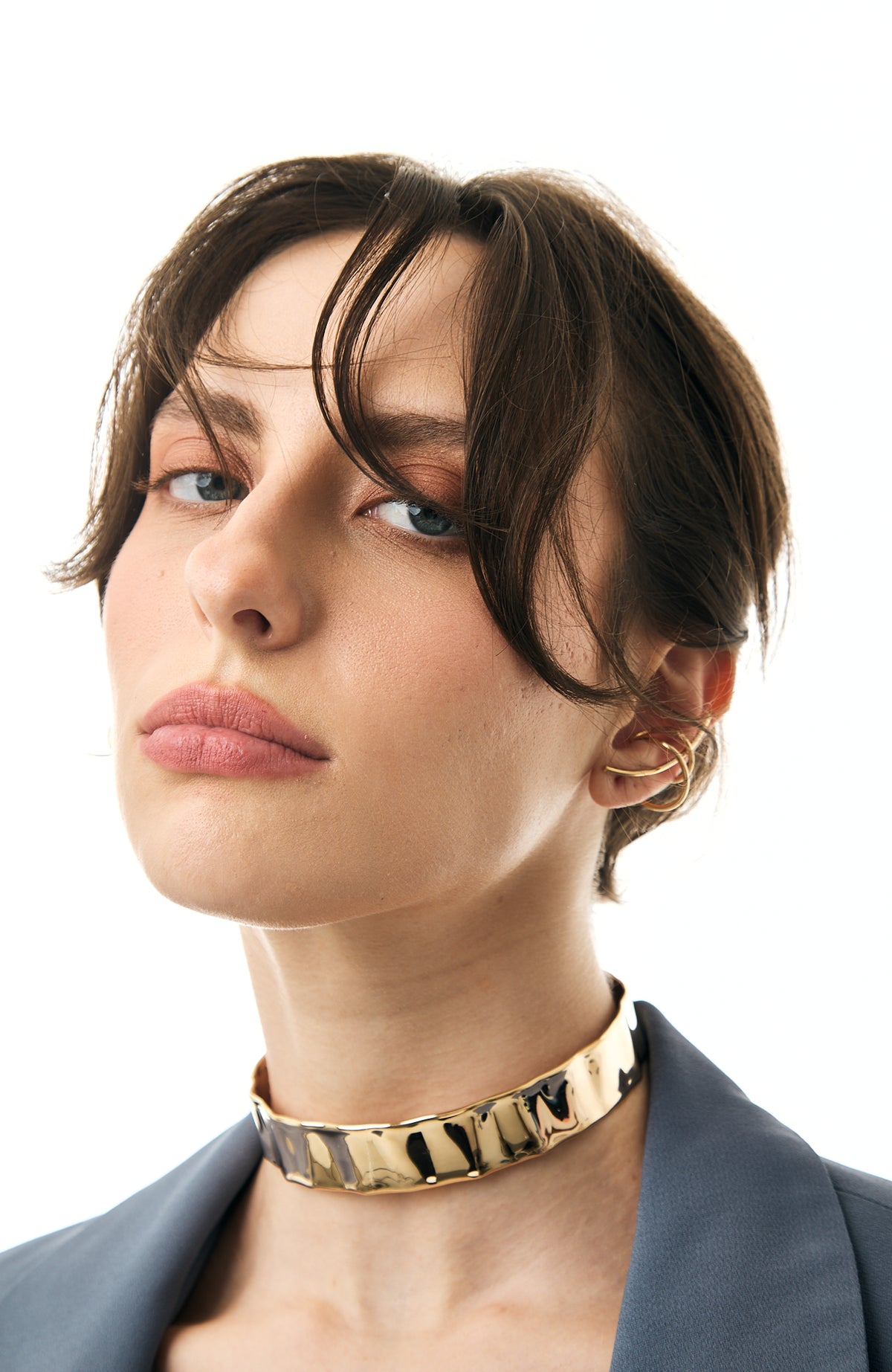 Alice sculptural ear climber earrings, photo 5 of 8