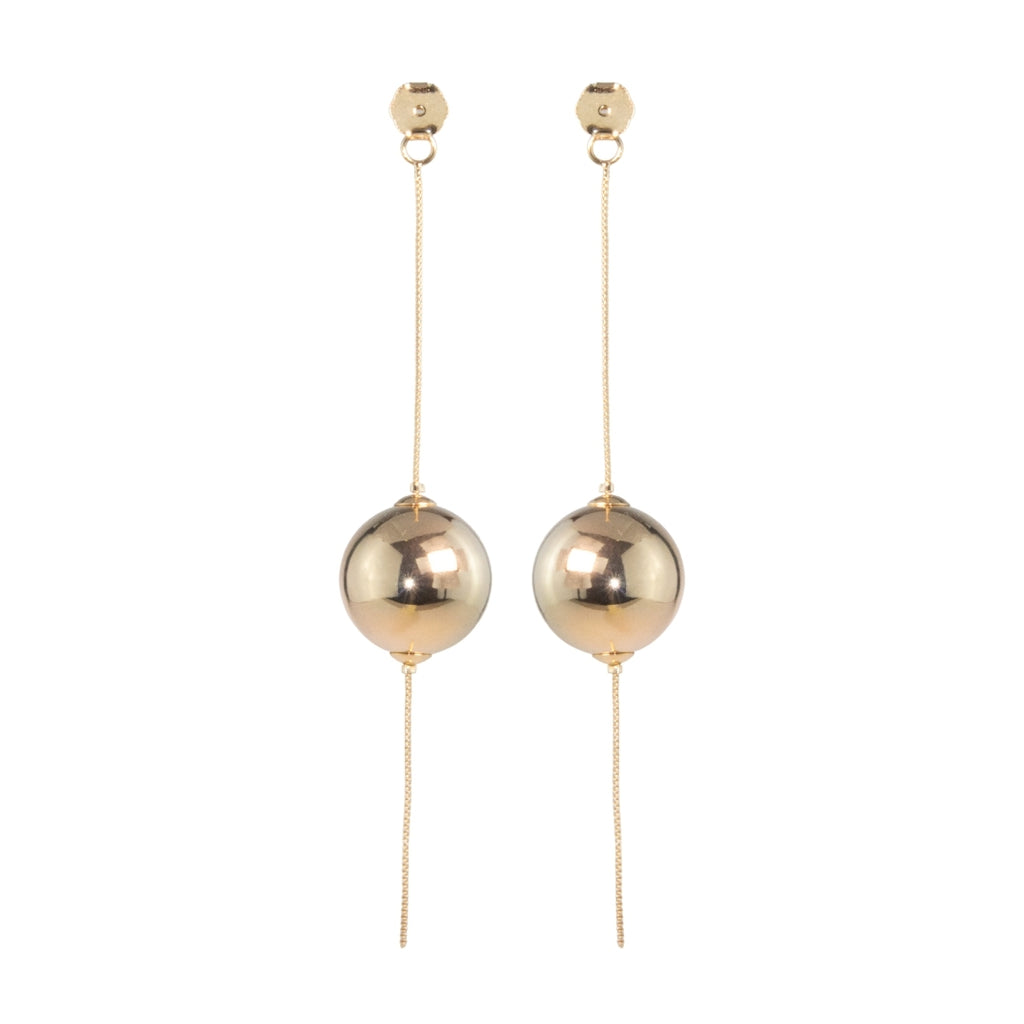 Aura two-in-one sculptural drop earrings in 18k gold plating