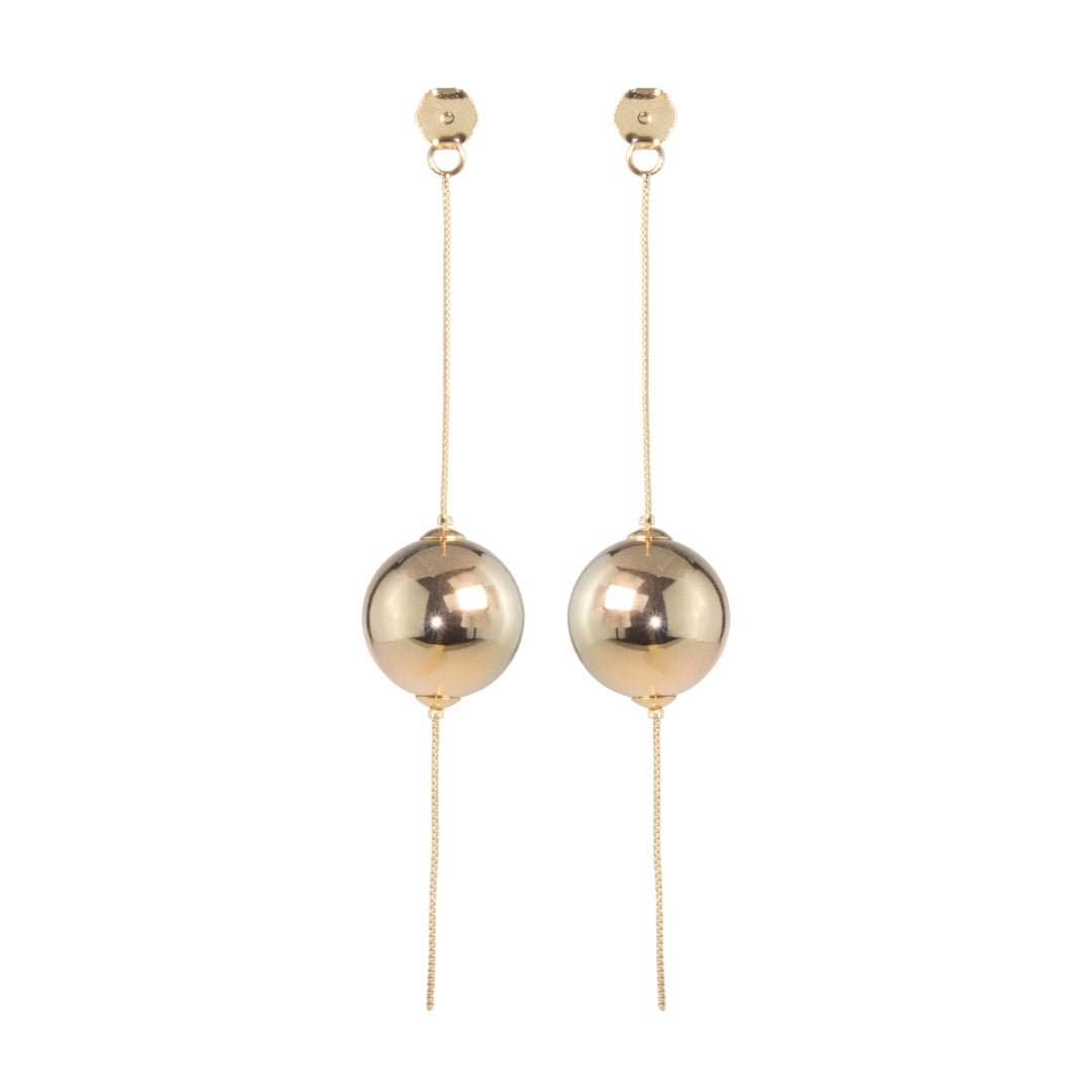 Aura two-in-one sculptural drop earrings in 18k gold plating