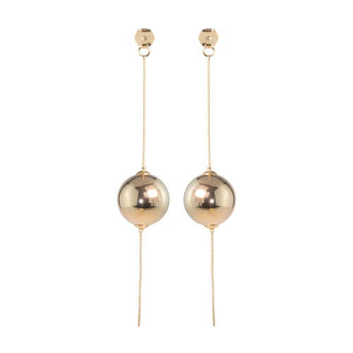 Aura two-in-one sculptural drop earrings in 18k gold plating