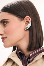 Zara sculptural ear climber with zirconia, photo 2 of 3