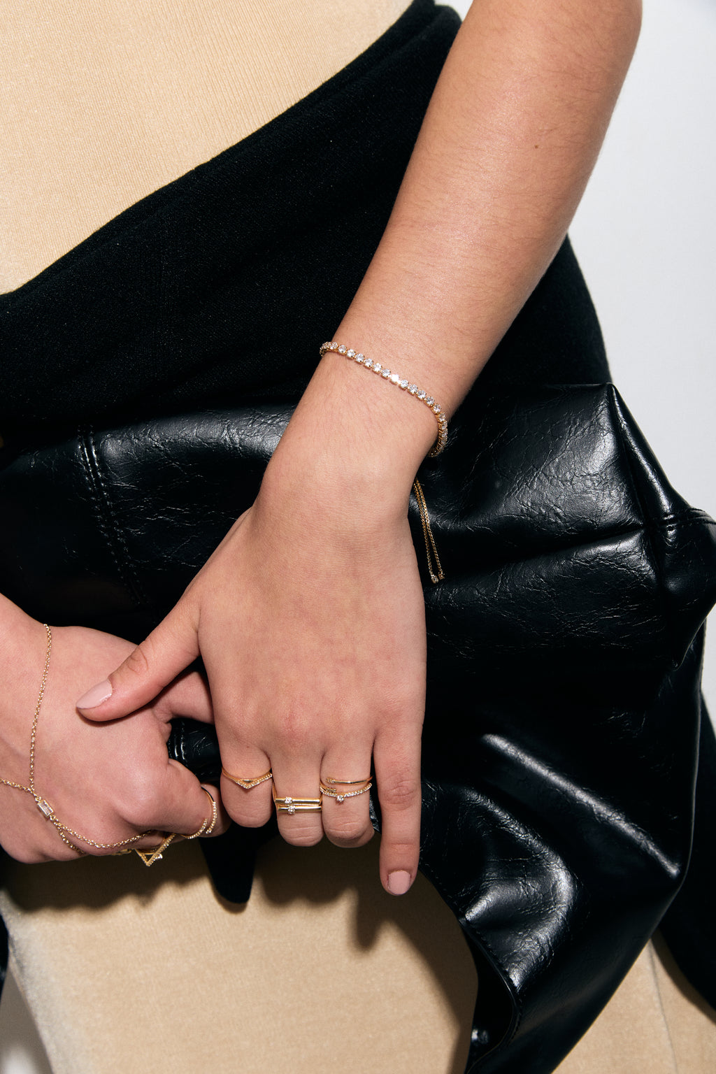 Vogue zirconia bracelet in 18k gold plating, photo 3 of 5