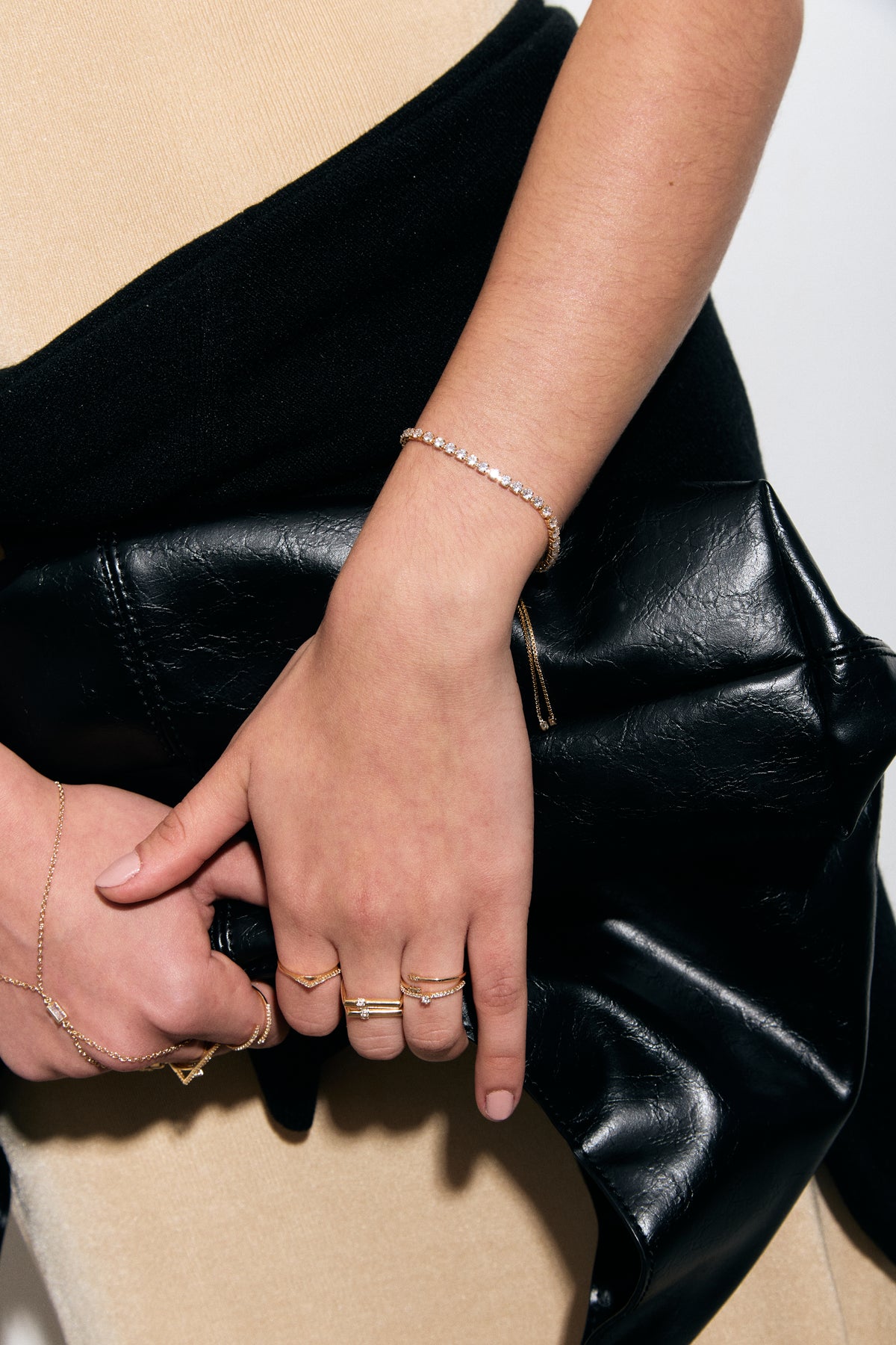Vogue zirconia bracelet in 18k gold plating, photo 3 of 5