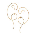 Maya sculptural wire ear climber earrings