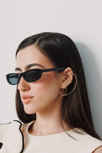 Maya sculptural wire ear climber earrings, photo 7 of 7
