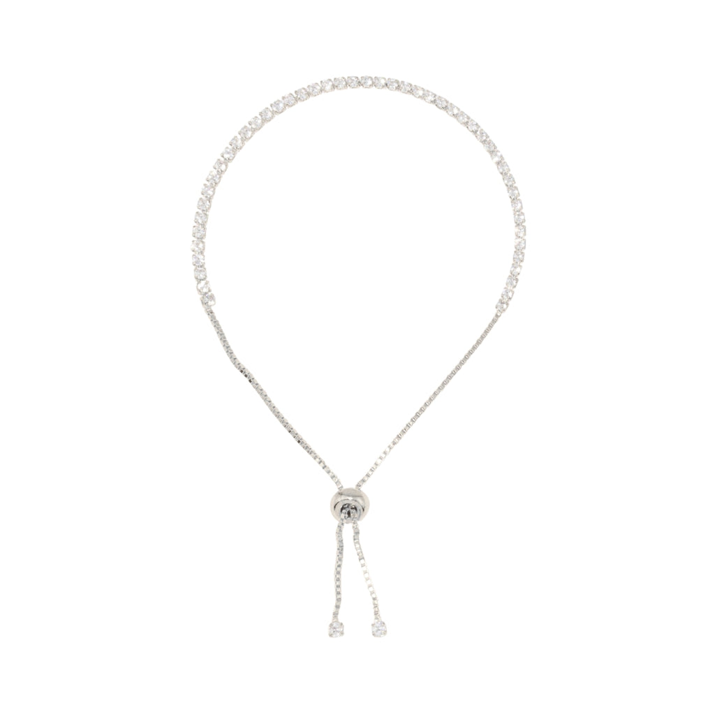 Cherie zirconia tennis bracelet with adjustable slider, photo 4 of 5