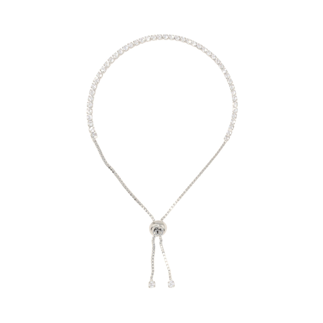 Cherie zirconia tennis bracelet with adjustable slider, photo 4 of 5