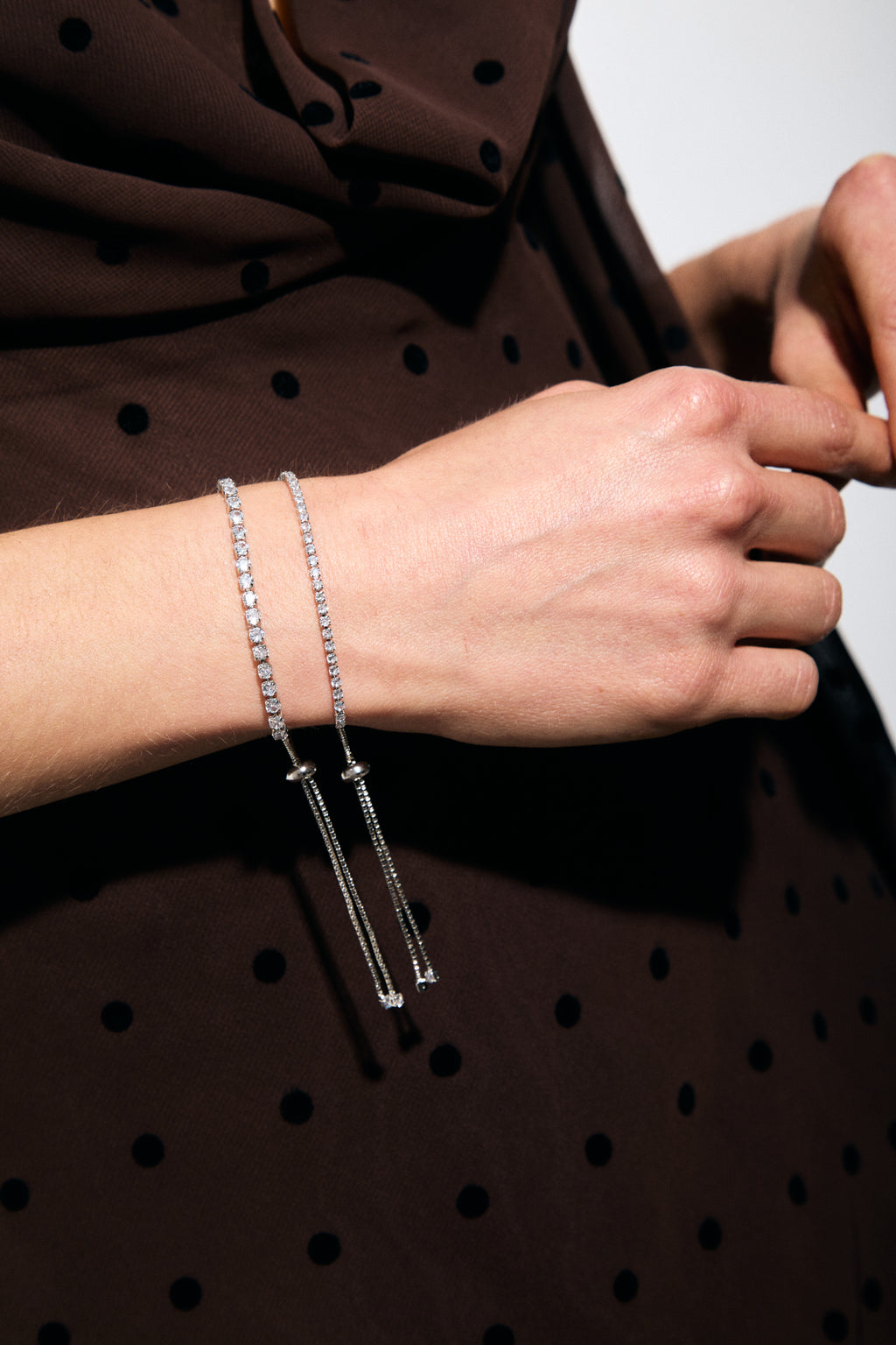 Cherie zirconia tennis bracelet with adjustable slider, photo 5 of 5