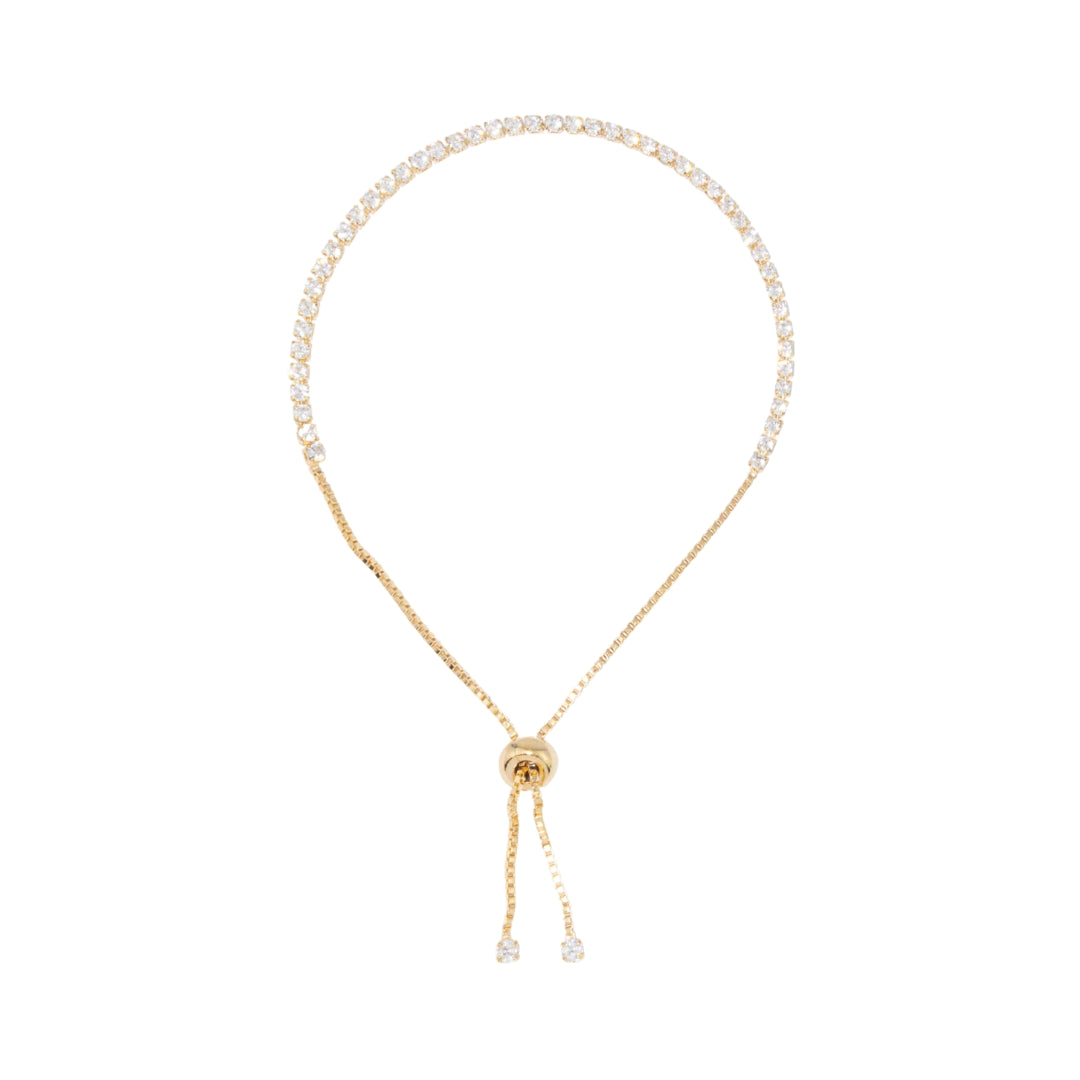 Cherie zirconia tennis bracelet with adjustable slider
