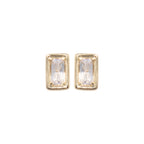 Chloe Set: rectangular zirconia necklace and stud earrings, photo 17 of 17