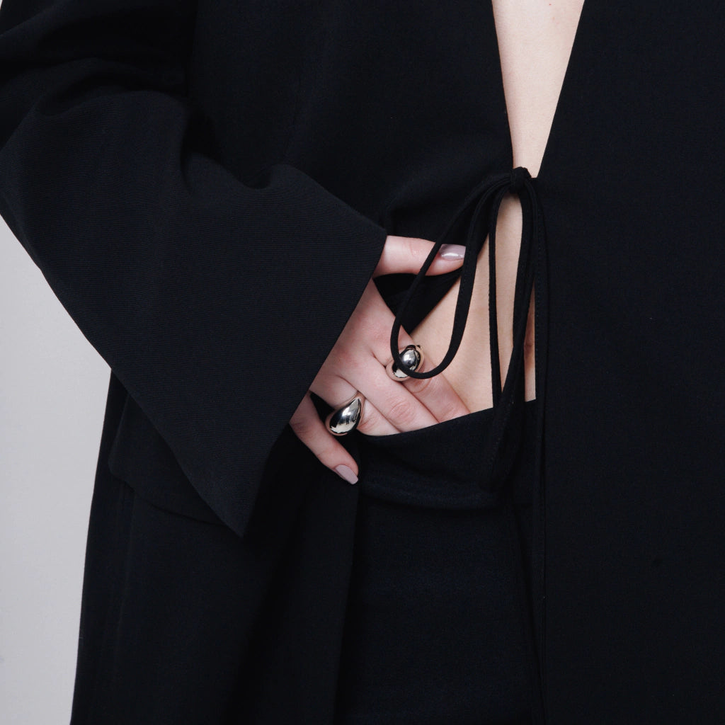 Cleo puffer statement ring with sculptural asymmetric shape, photo 8 of 12