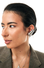 Zara sculptural ear climber with zirconia, photo 3 of 3