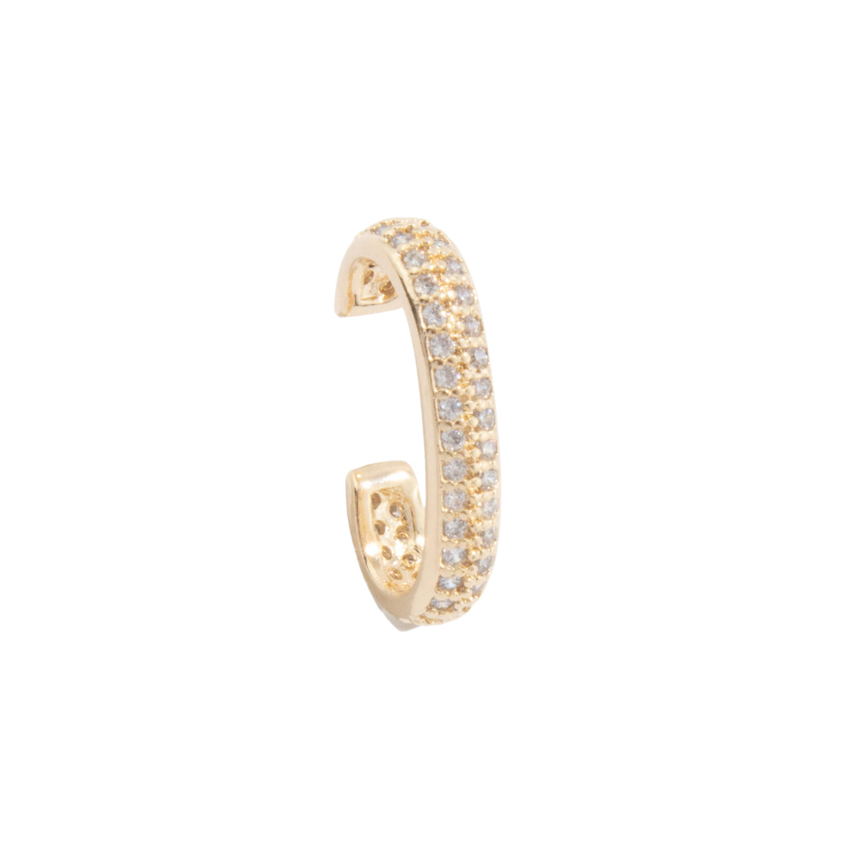 Harmony ear cuff set with zirconia and polished cuffs, no piercing, photo 8 of 9
