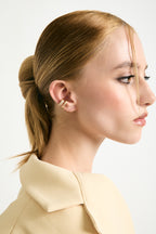 Heaven ear cuff set with pave and polished cuffs, no piercing, photo 3 of 4