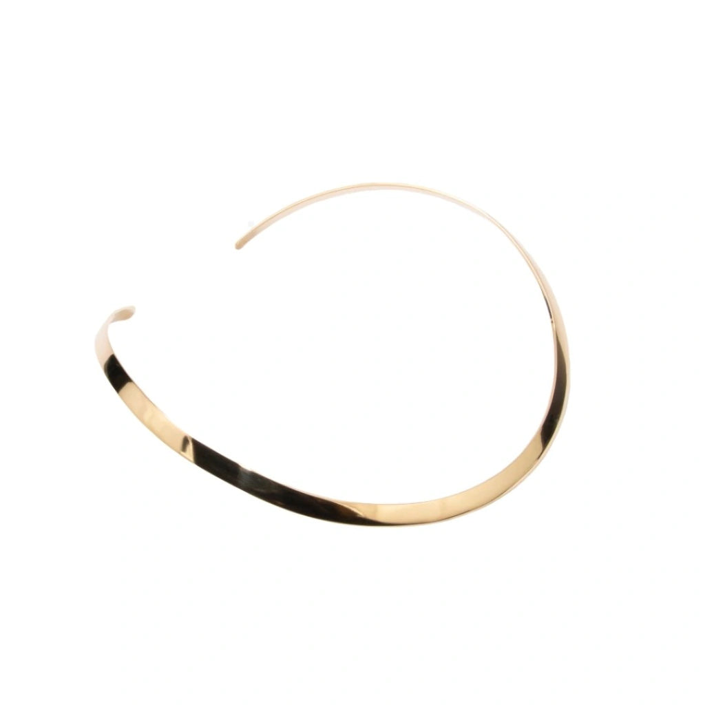 Camille rigid choker necklace in 18k gold plating