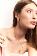 Sophia ear cuff with rectangular zirconia, no piercing needed, photo 5 of 9