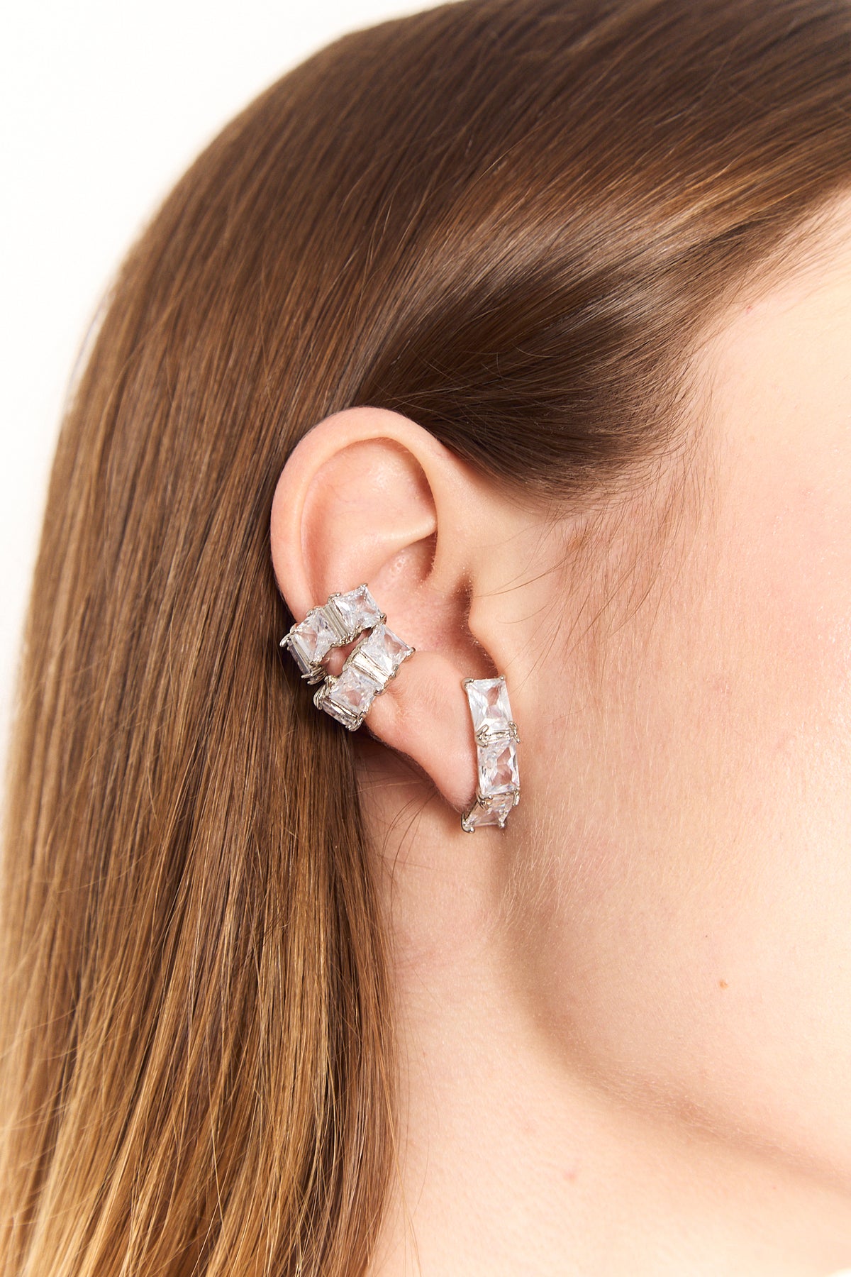 Sophia ear cuff with rectangular zirconia, no piercing needed, photo 6 of 9