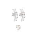 Sophia Ear Set: zirconia ear hook earrings and matching ear cuff