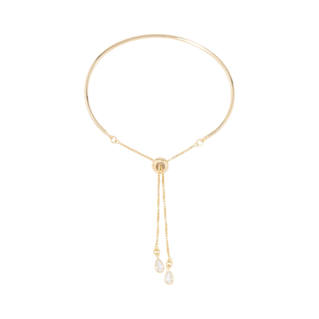 Valentina rigid bracelet with heart zirconia charms