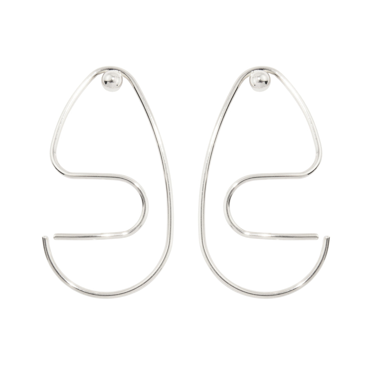 Zaya sculptural wire earrings that wrap the ear, photo 3 of 9